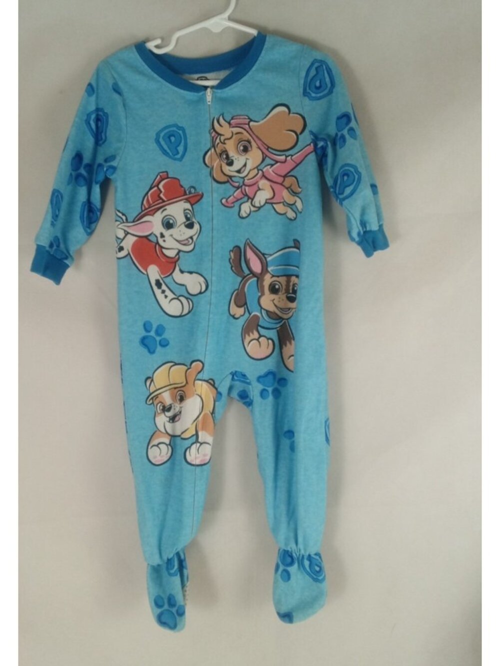 Paw Patrol Toddler Boys Blue Marshal & Pups Blanket Sleeper Pajamas 2T